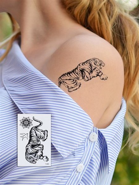 Temporary Tiger Tattoo