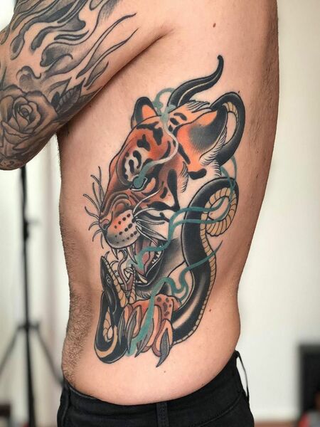 Tiger Rib Tattoo