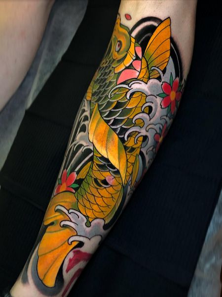 Traditional Japanese Koi Fish Tattoo