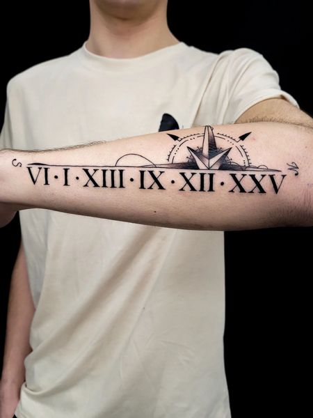 Traditional Roman Numeral Tattoo