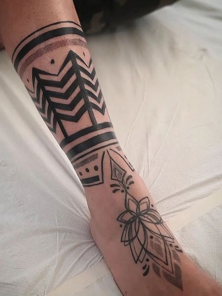 Tribal Ankle Tattoo