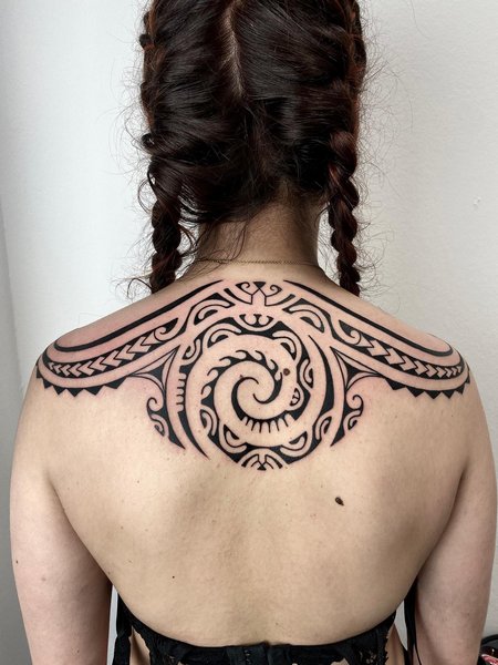 Tribal Back Tattoo