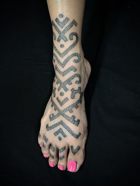 Tribal Foot Tattoo