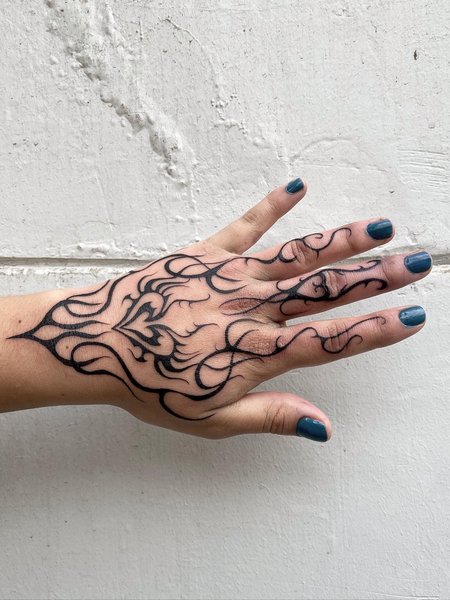 Tribal Hand Tattoo