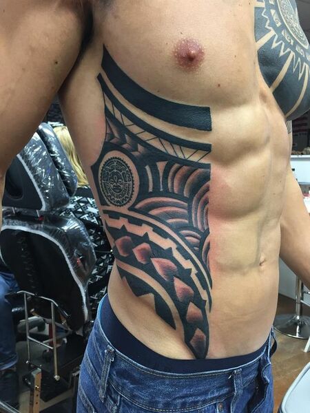 Tribal Rib Body Art