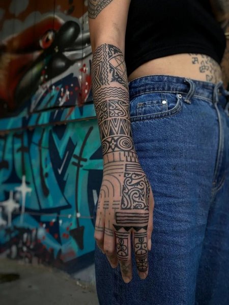 Tribal Wrist Tattoo