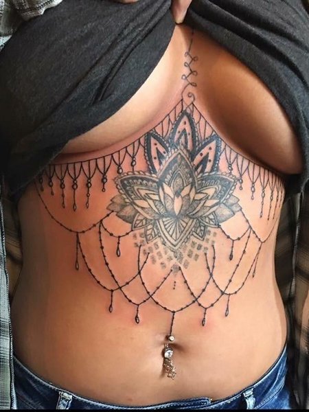 Unique Sternum Tattoo