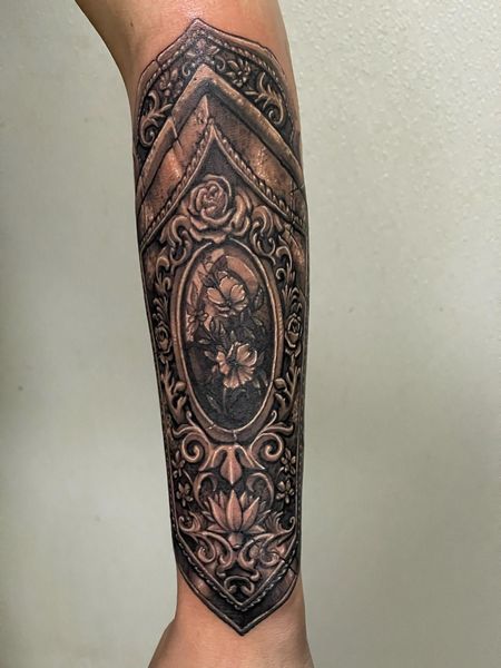 Viking Shoulder Armor Tattoo