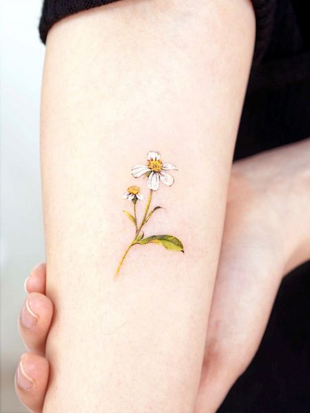 White Daisy Tattoo