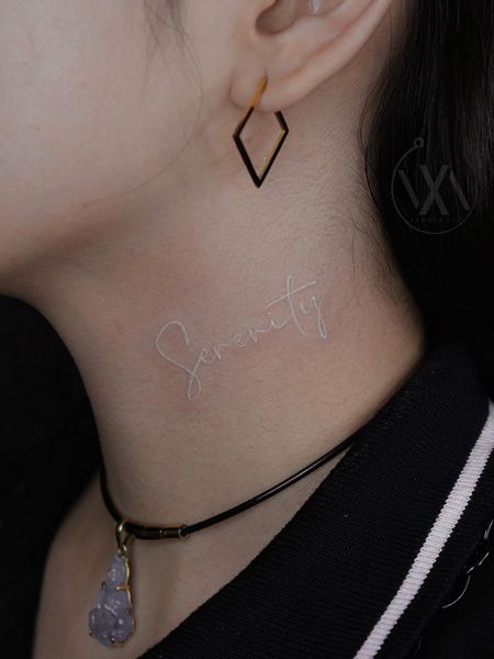 White Neck Tattoo