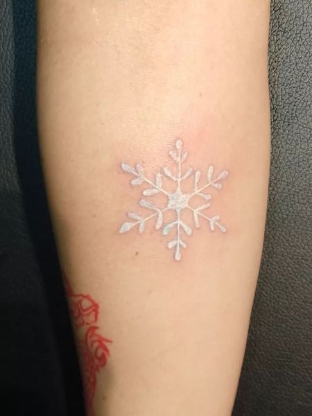 White Snowflake Tattoo 1