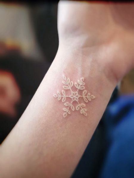 White Snowflake Tattoo