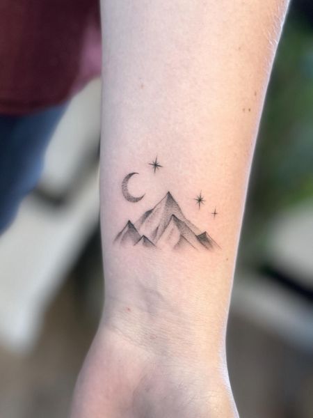 Wrist Mountain Tattoo