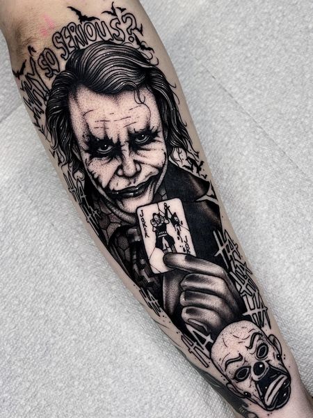 black joker tattoo