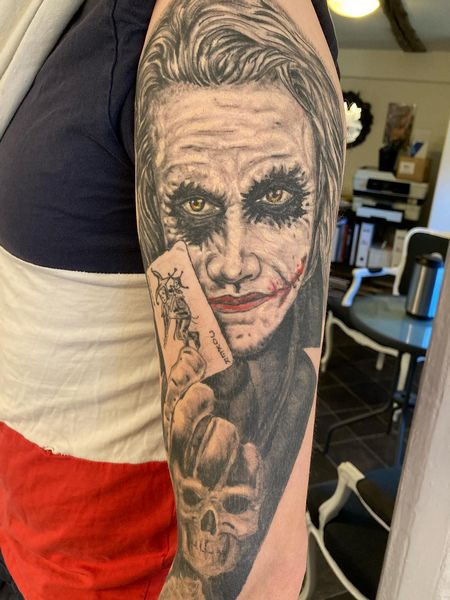 joker card tattoo