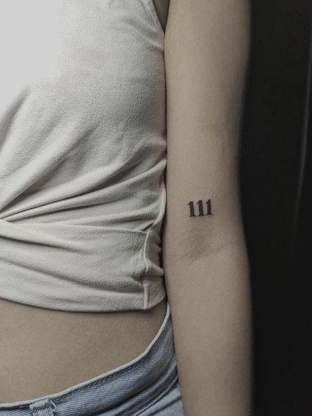 111 Tattoo On Arm