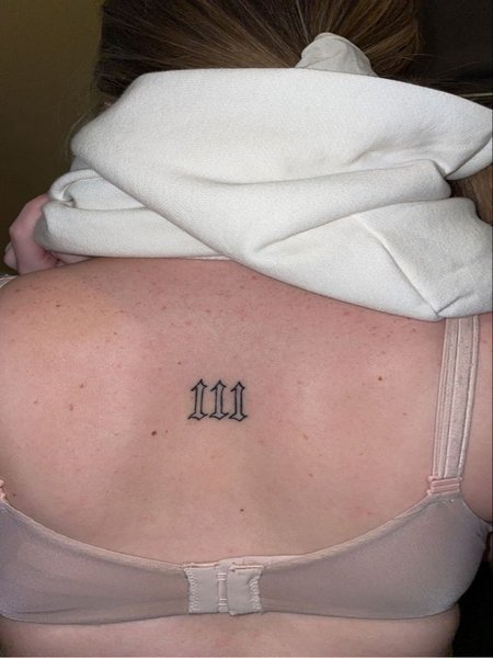 111 Tattoo On Back
