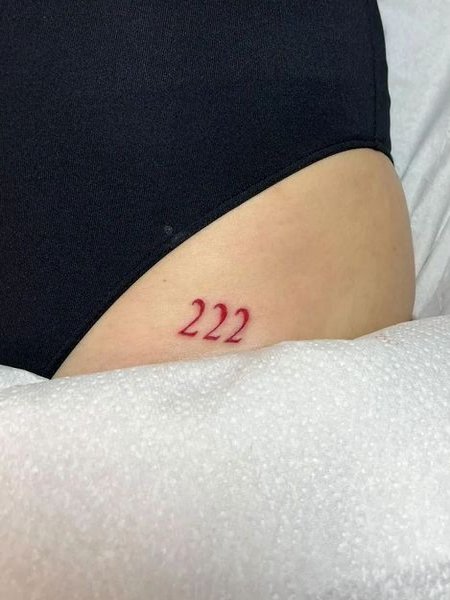 222 Tattoo On Hip