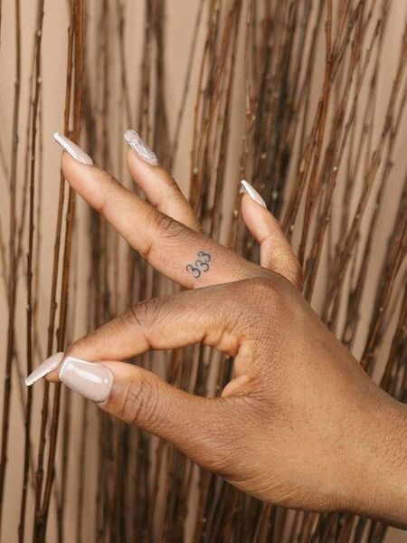 333 Finger Tattoo