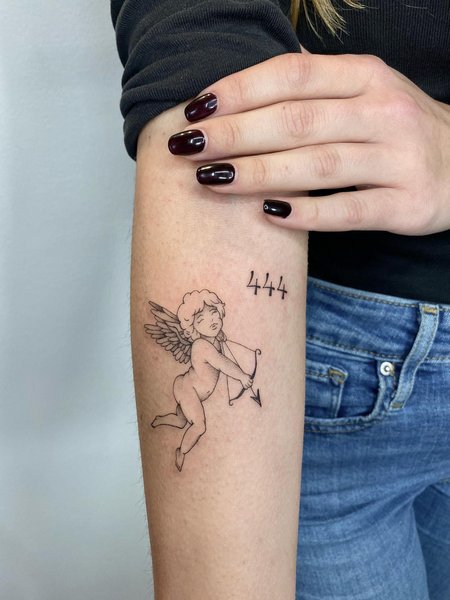 444 Angel Number Tattoo