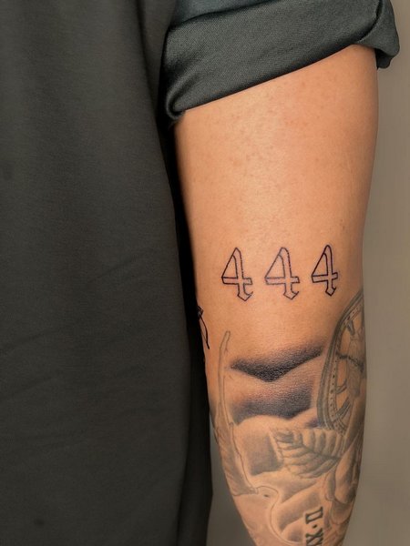 444 Tattoo For Men