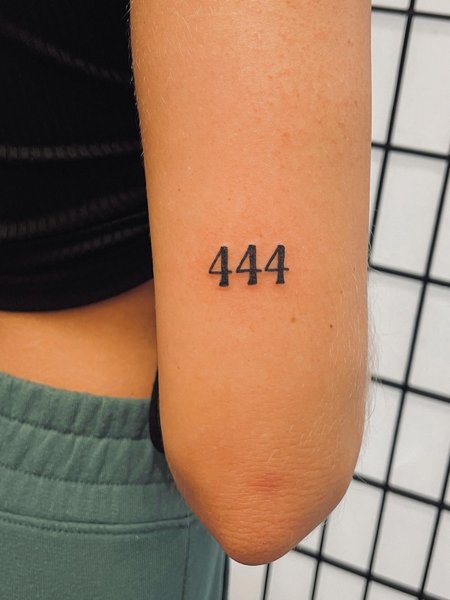 444 Tattoo On Arm