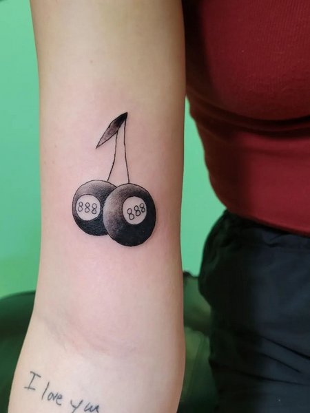 8 Ball Tattoo For Women