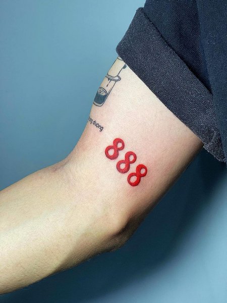 888 Tattoo On Arm