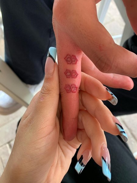 888 Tattoo On Finger