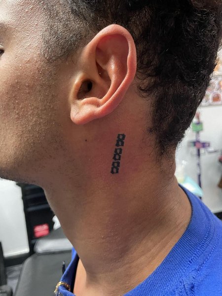 888 Tattoo On Neck