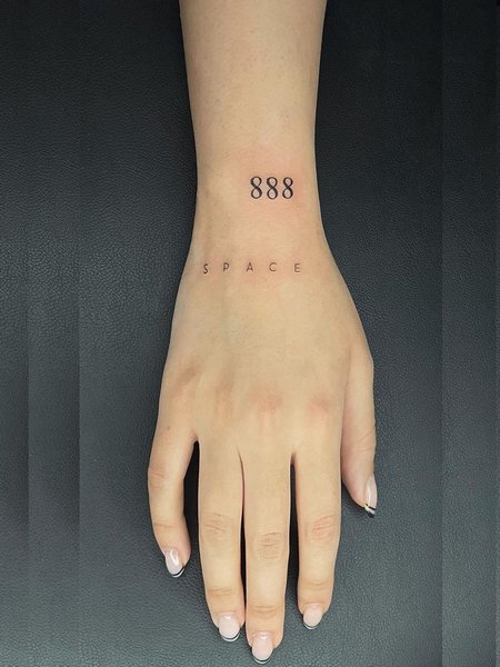 888 Tattoo On Wrist