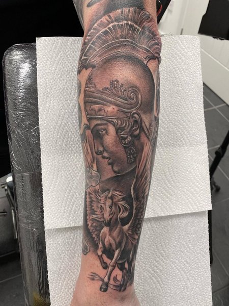 Achilles Tattoo Arm