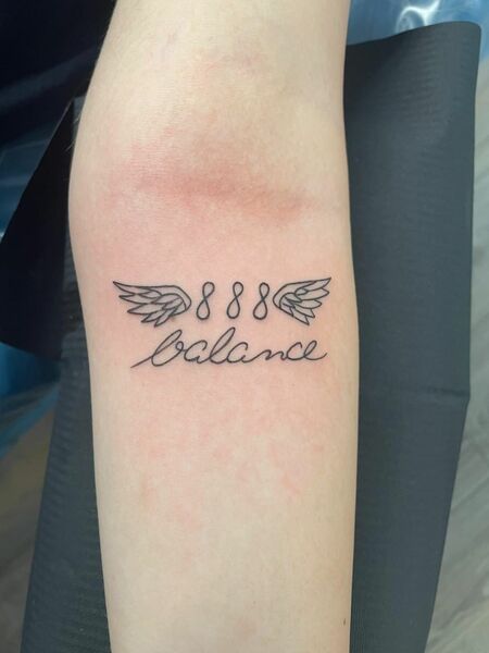 Angel wing 888 Tattoo