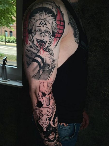 Anime Sleeve Tattoo