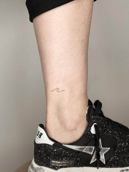Ankle Wave Tattoo