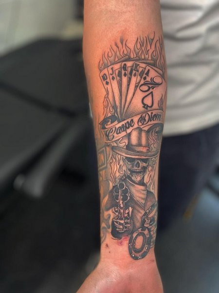 Arm Gun Tattoo