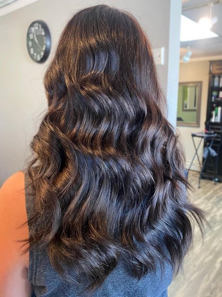 Balayage Dark Brown Hair