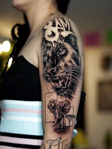 Black Panther Africa Tattoo