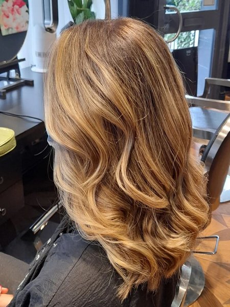 Caramel Honey Balayage Hair