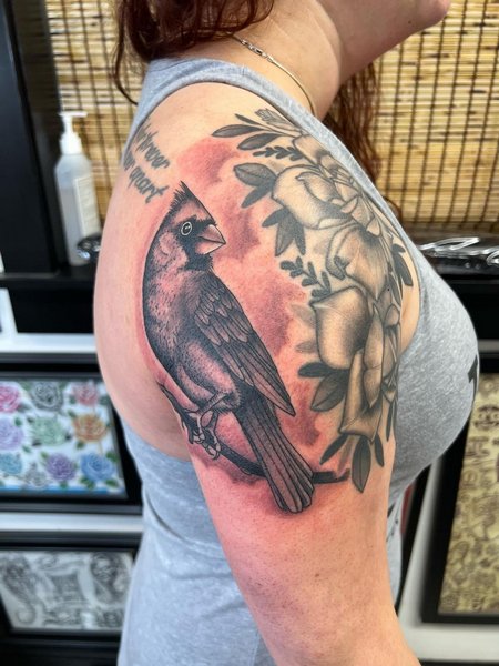 Cardinal Tattoo For Women