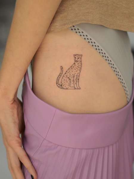 Cheetah Butt Tattoo