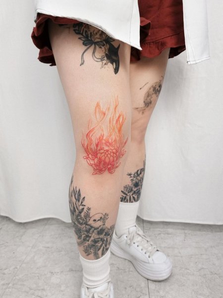 Chrysanthemum Tattoo For Women