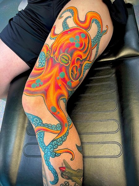 Colorful Octopus Tattoo