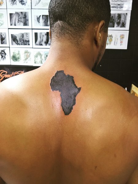 Continent Of Africa Tattoo