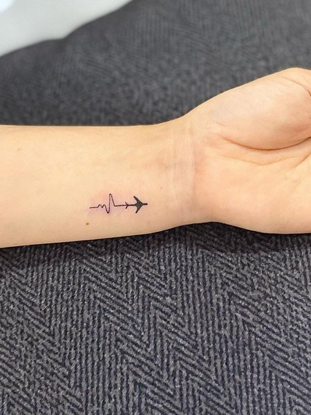 Cute Airplane Tattoo