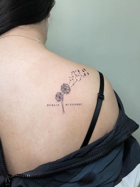 Cute Dandelion Tattoo