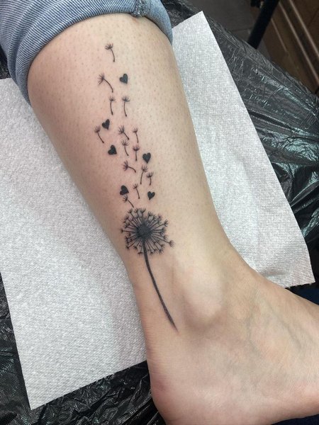Dandelion Heart Tattoo