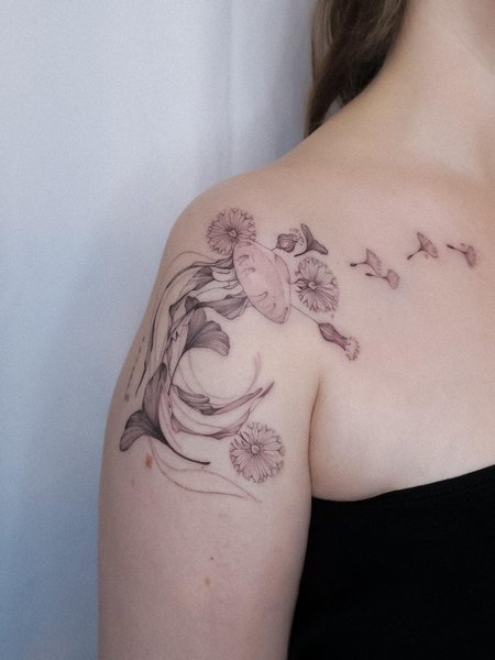 Dandelion Jellyfish Tattoo