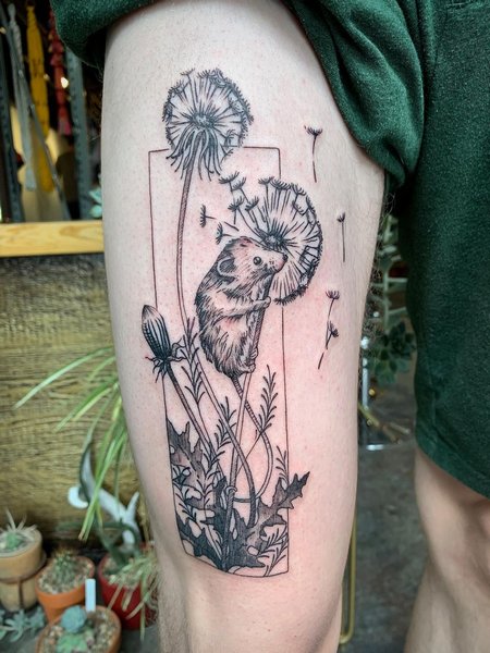 Dandelion Tattoo For Men
