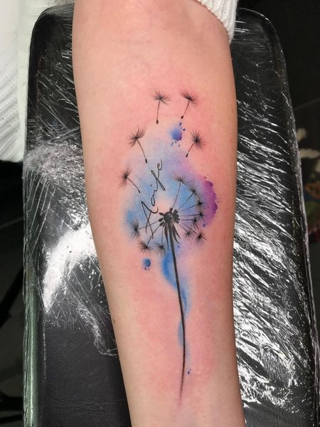 Dandelion Tattoo With Names